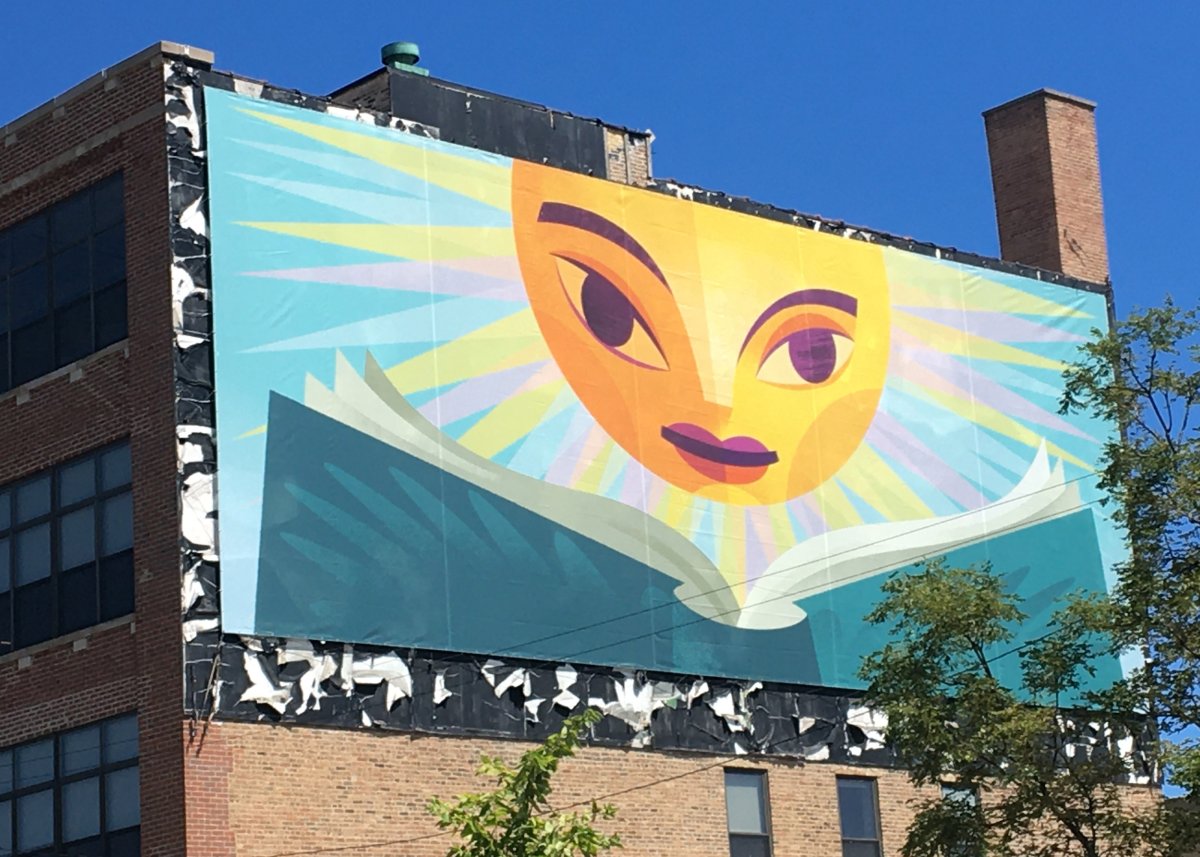 2022 Printer's Row Lit Fest Wintrust Mural Studio Lynd